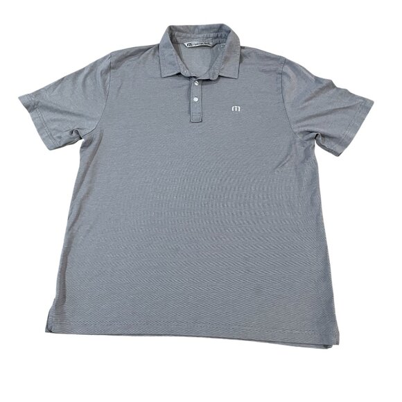 Travis Mathew Polo Golf Shirt Men's Size Large Gray Performance Fabric - Picture 1 of 5